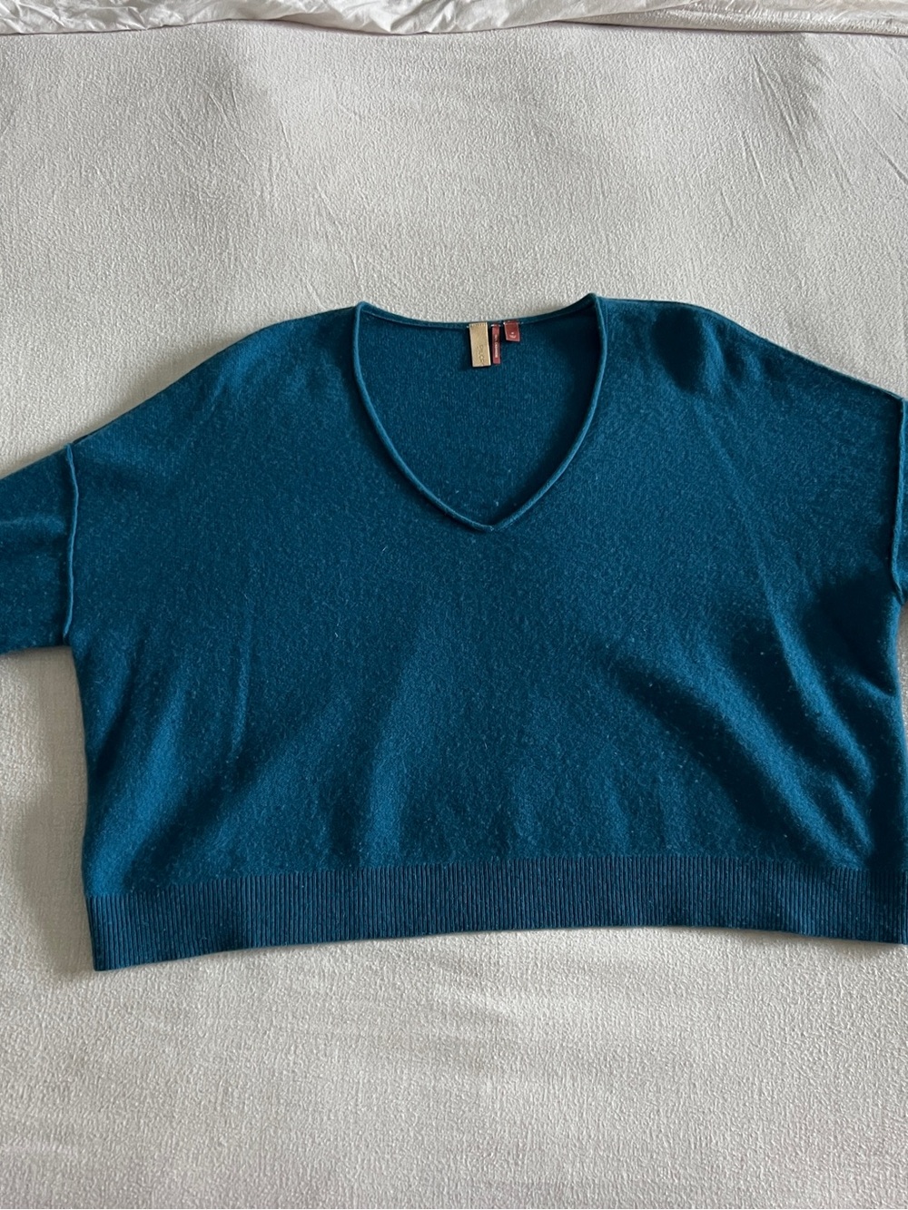 Pilcro Deep Teal V-Neck Lightweight Sweater